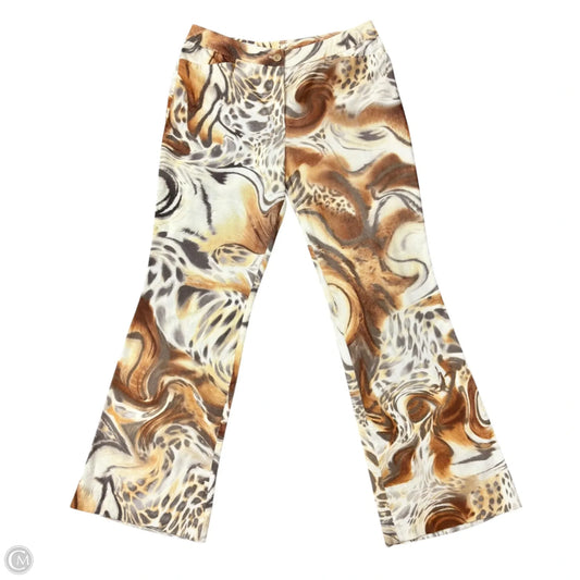 Pants Designer By Escada In Brown & Cream, Size: M