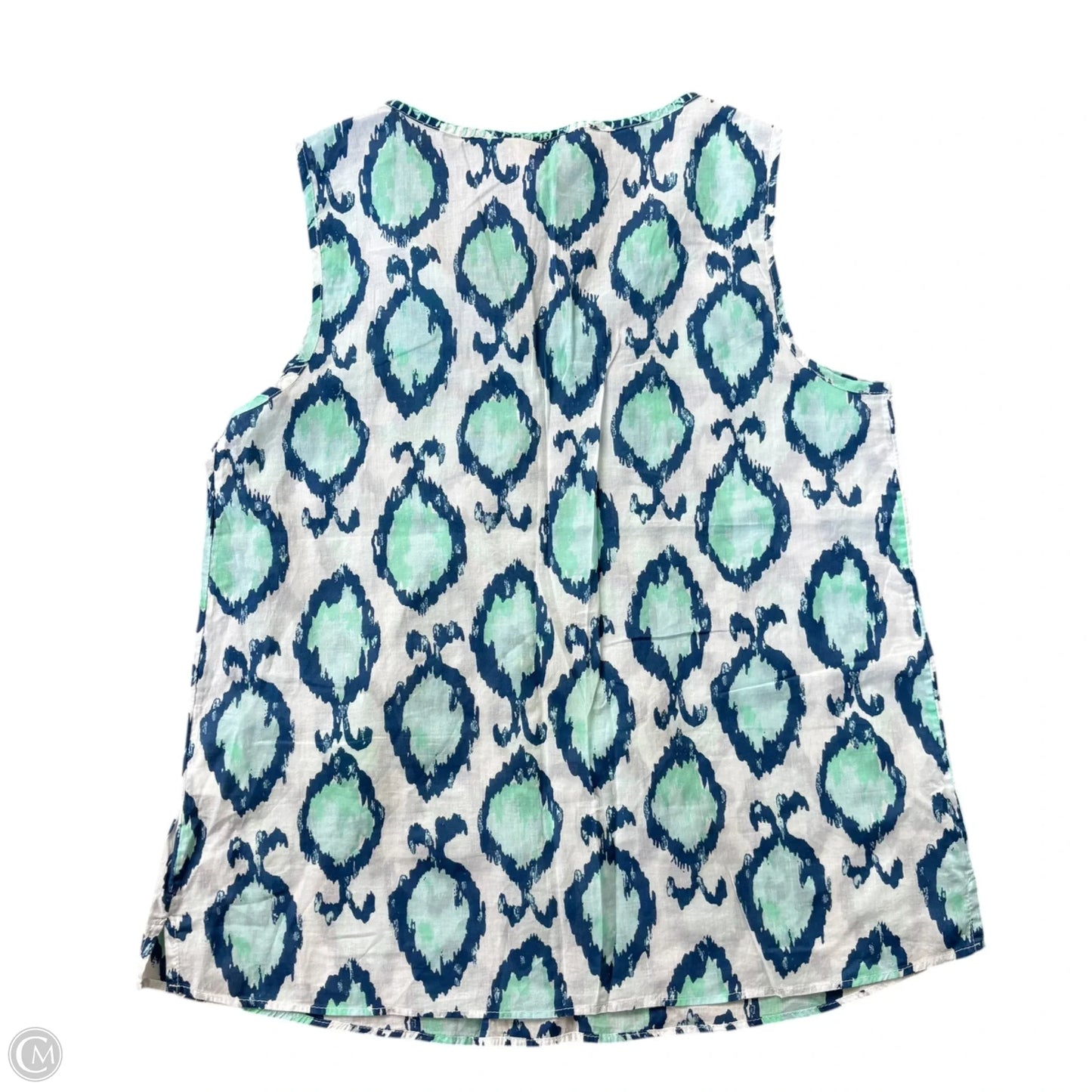 Blouse Designer By Lilly Pulitzer In Blue & White, Size: S