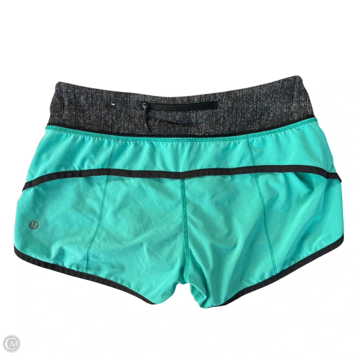Athletic Shorts By Lululemon In Blue & Grey, Size: 4