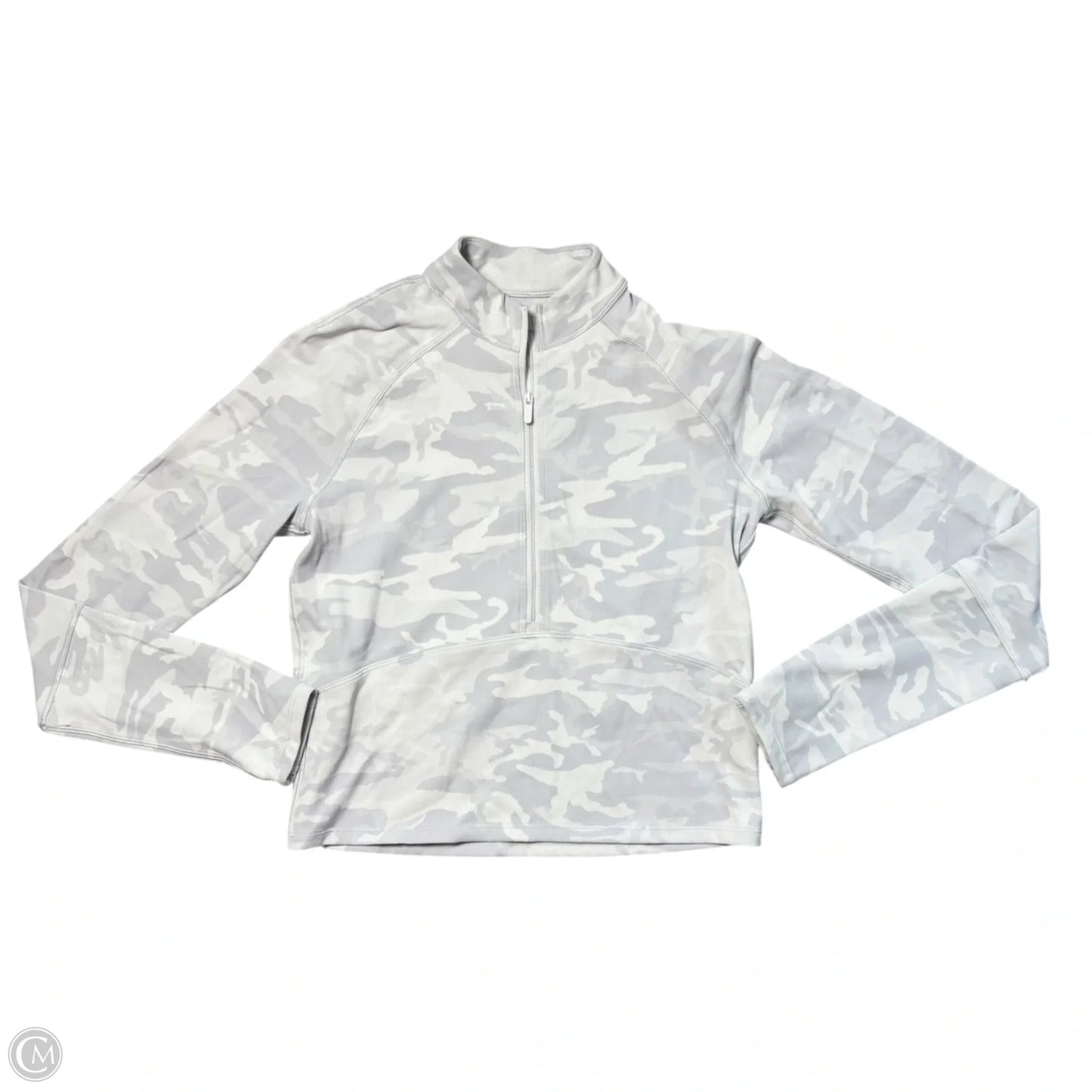 Athletic Top Long Sleeve Collar By Lululemon In Camouflage Print, Size: S