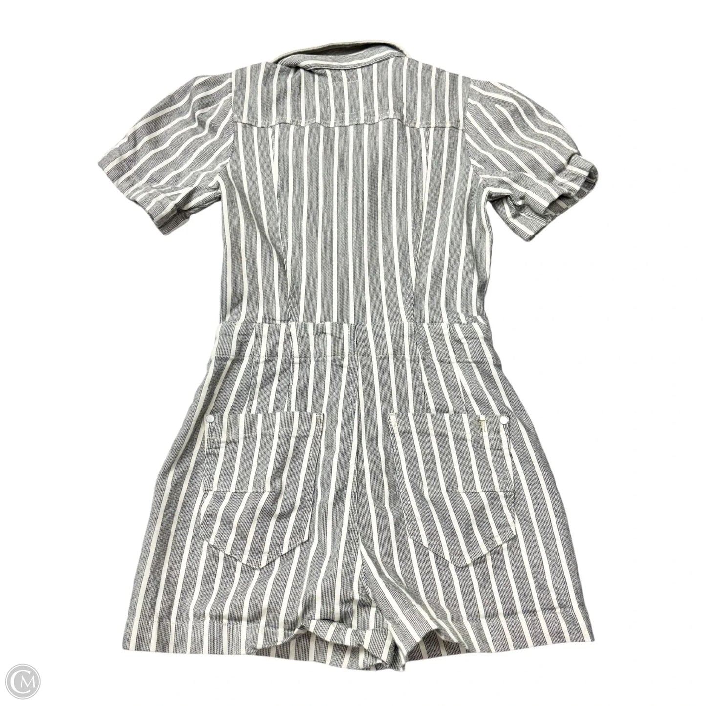 Romper By Pilcro In Grey & White, Size: Sp