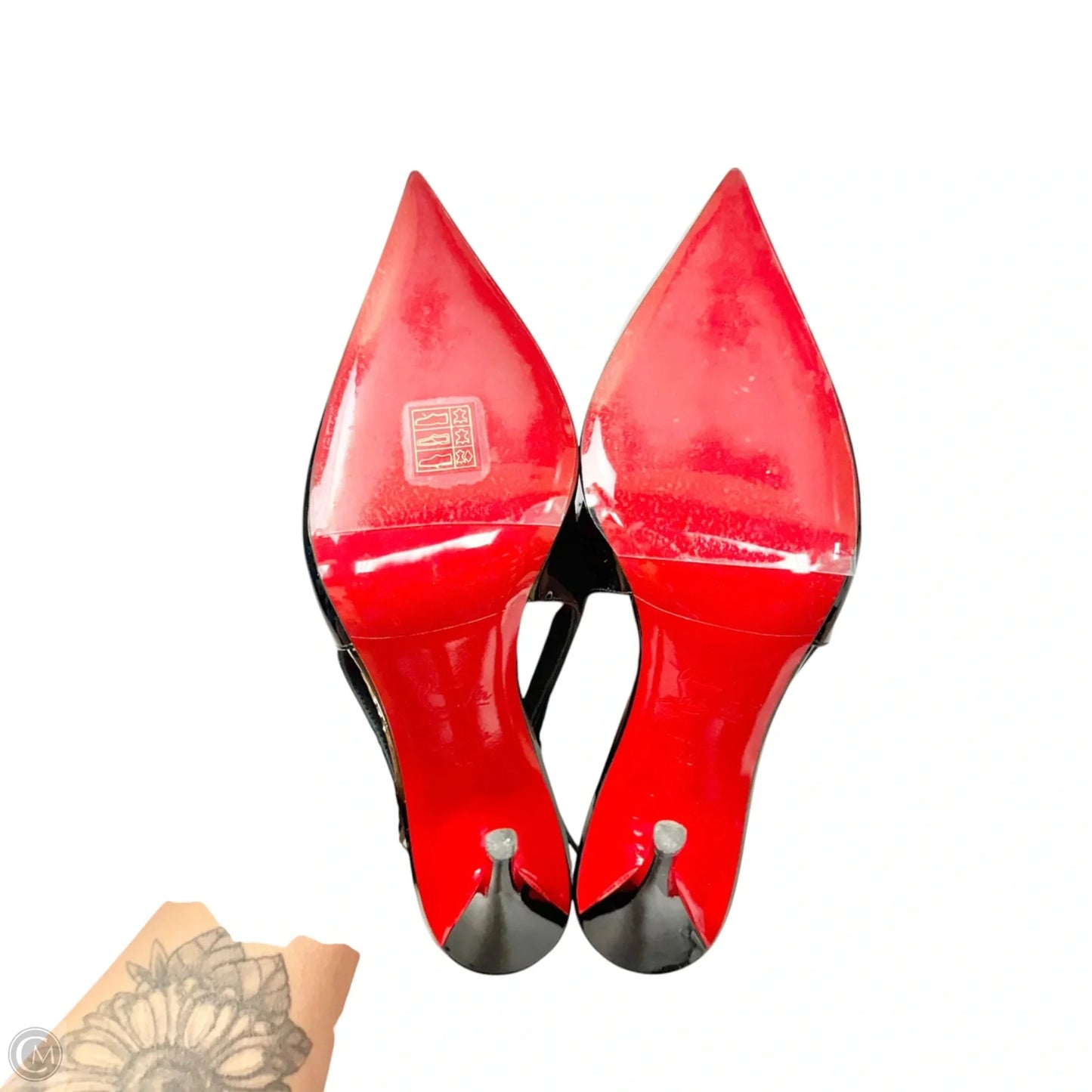 Shoes Luxury Designer By Christian Louboutin In Black, Size: 9.5