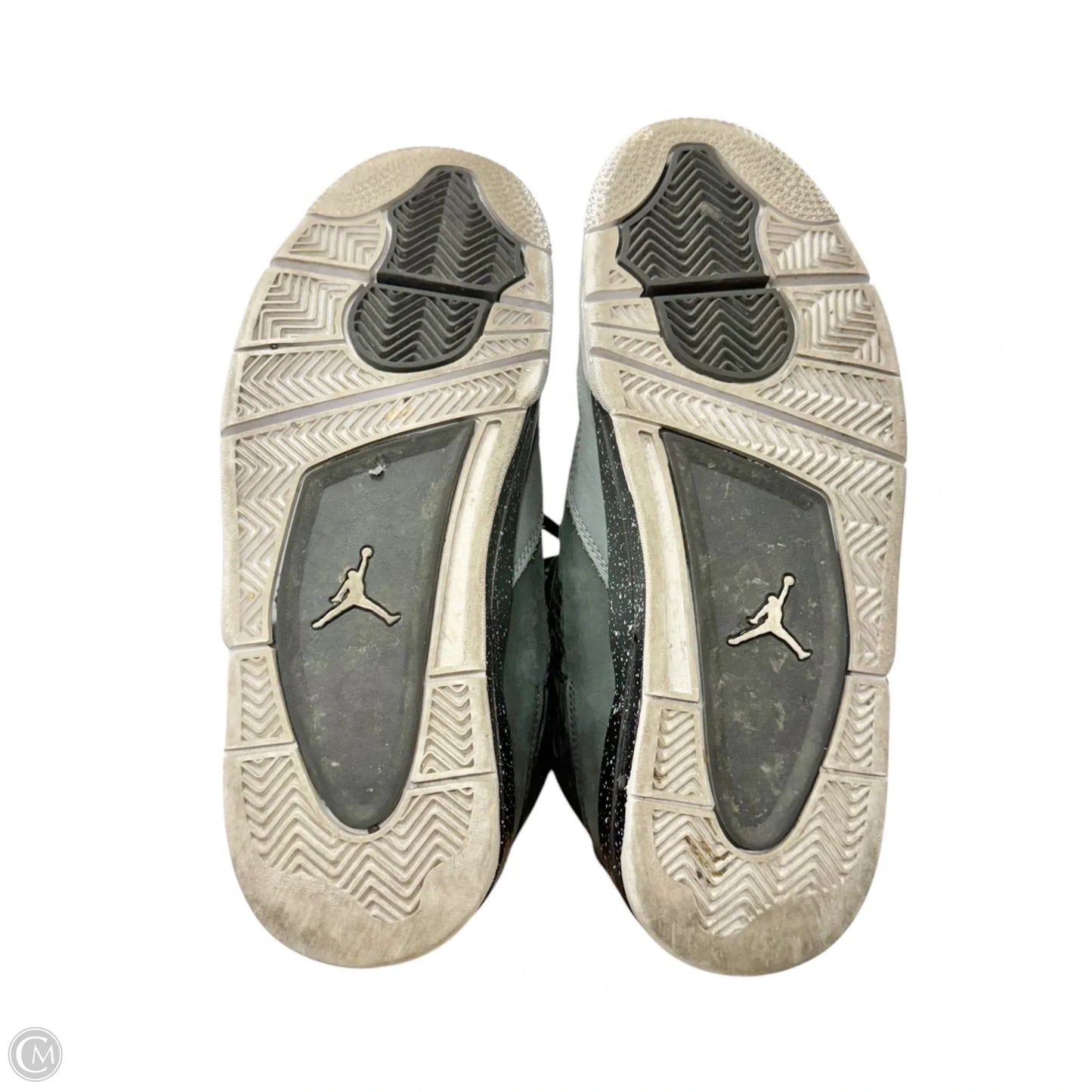 Shoes Luxury Designer By Jordan In Grey & White, Size: 10