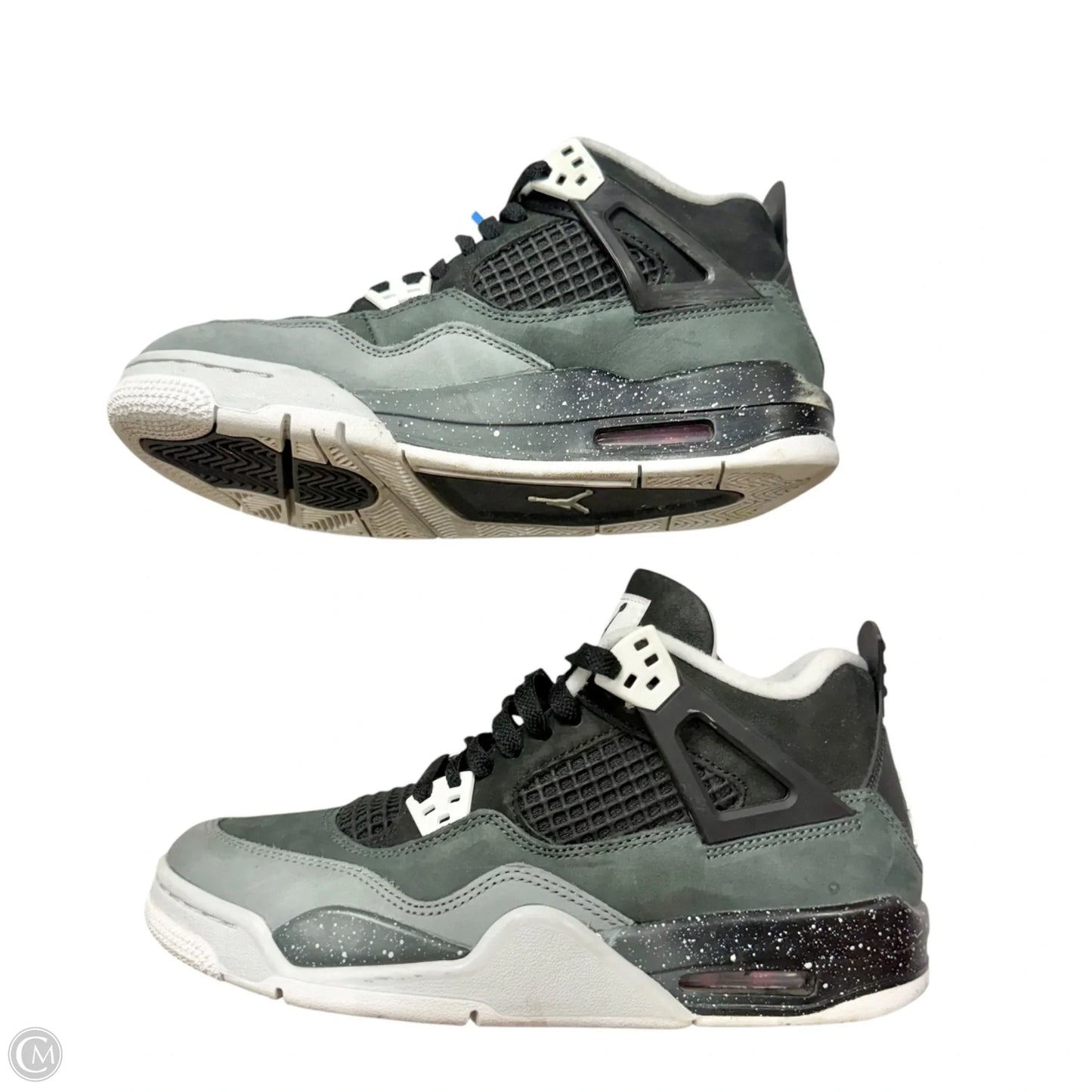 Shoes Luxury Designer By Jordan In Grey & White, Size: 9