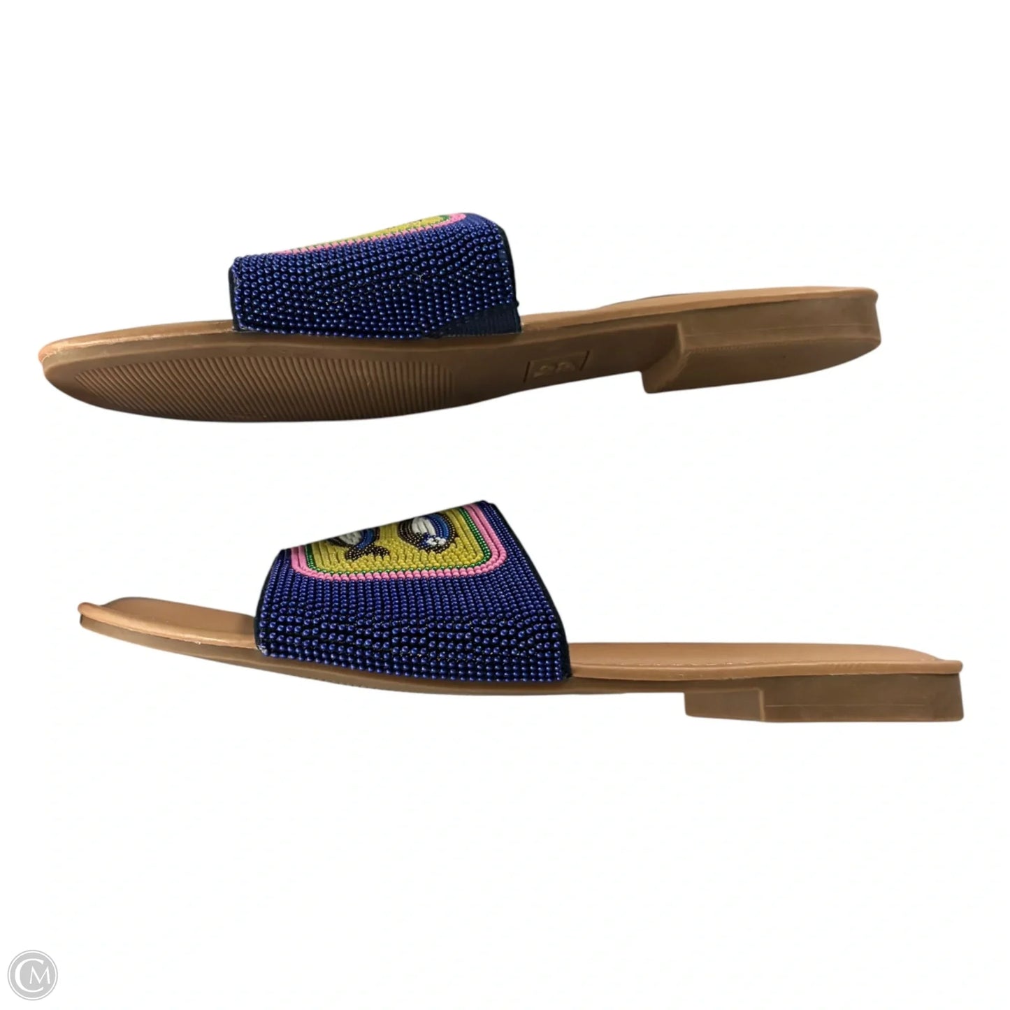 Sandals Flats By No Boundaries In Blue & Brown, Size: 9