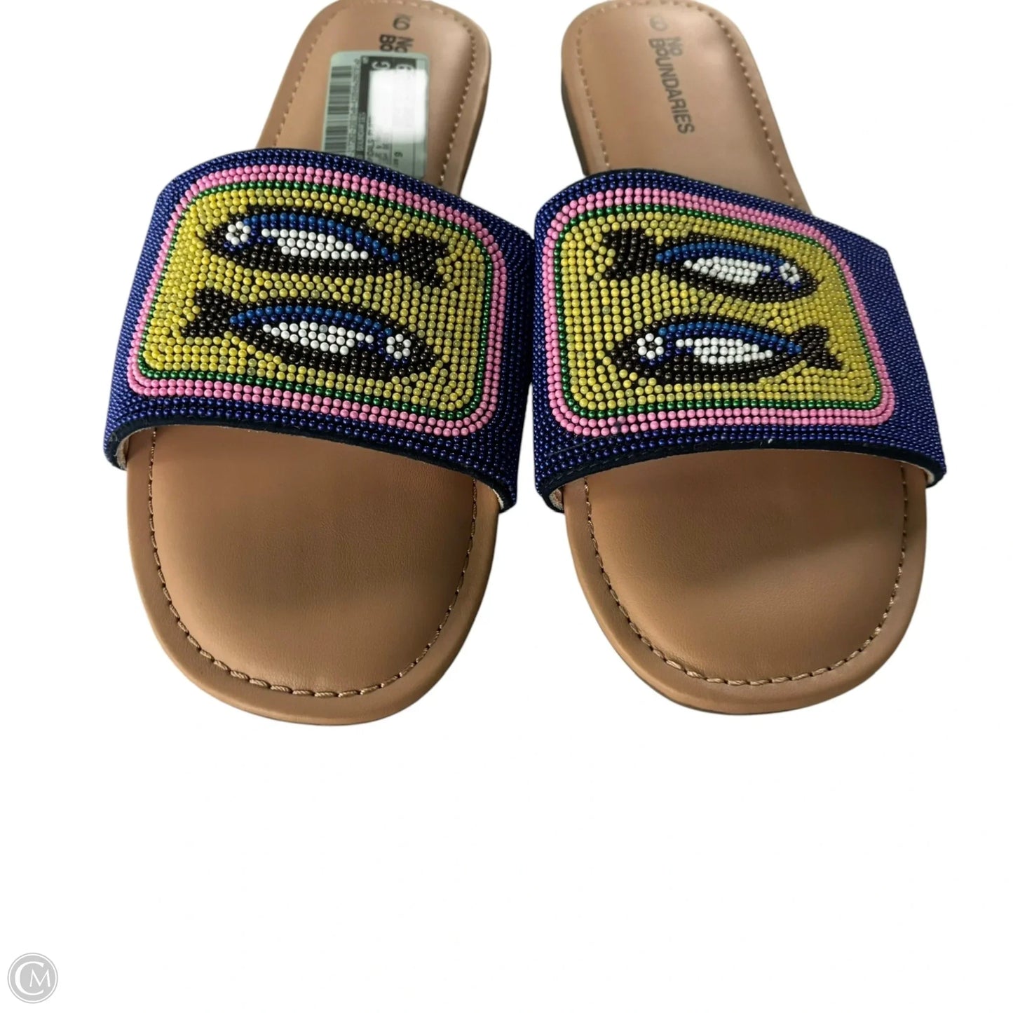 Sandals Flats By No Boundaries In Blue & Brown, Size: 9