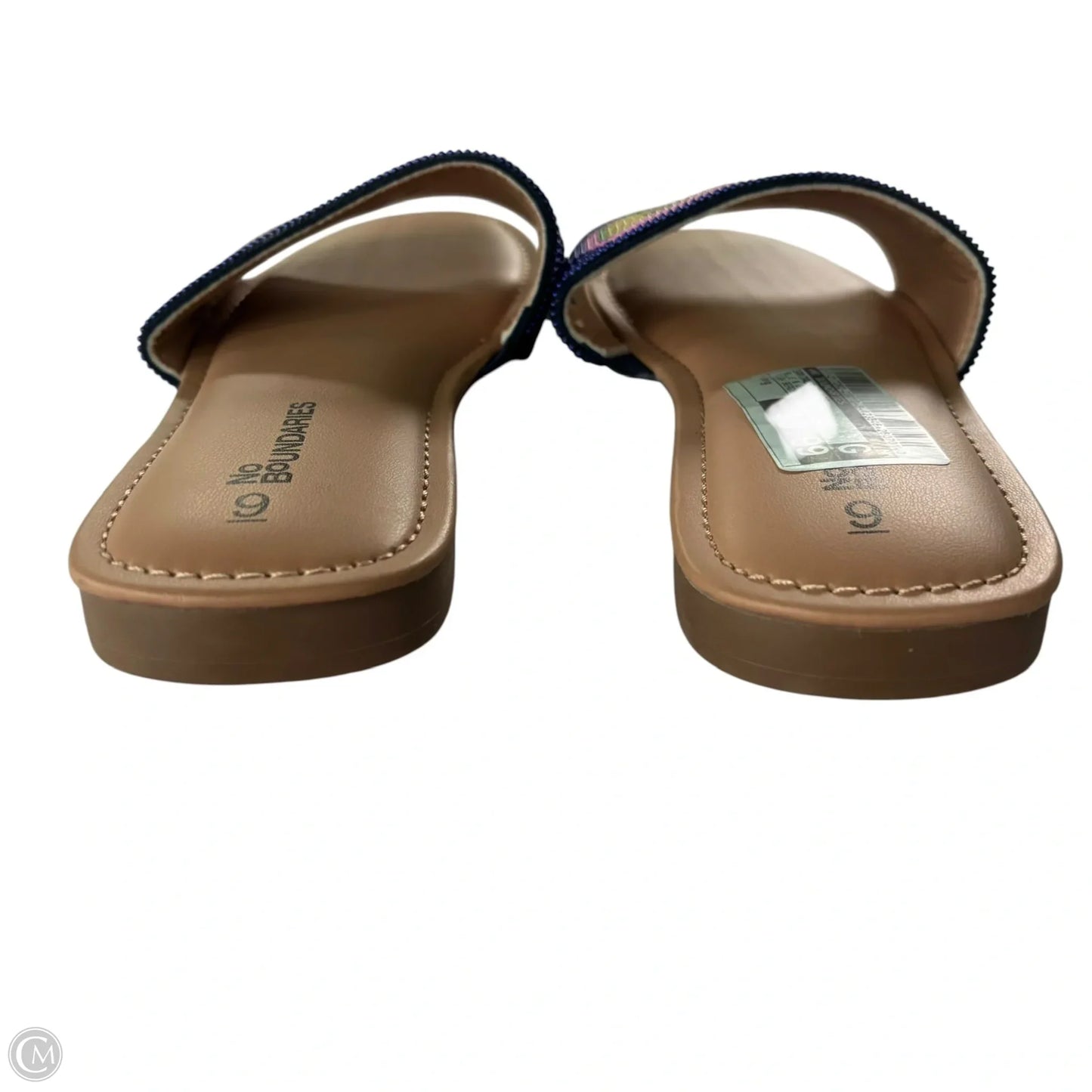 Sandals Flats By No Boundaries In Blue & Brown, Size: 9