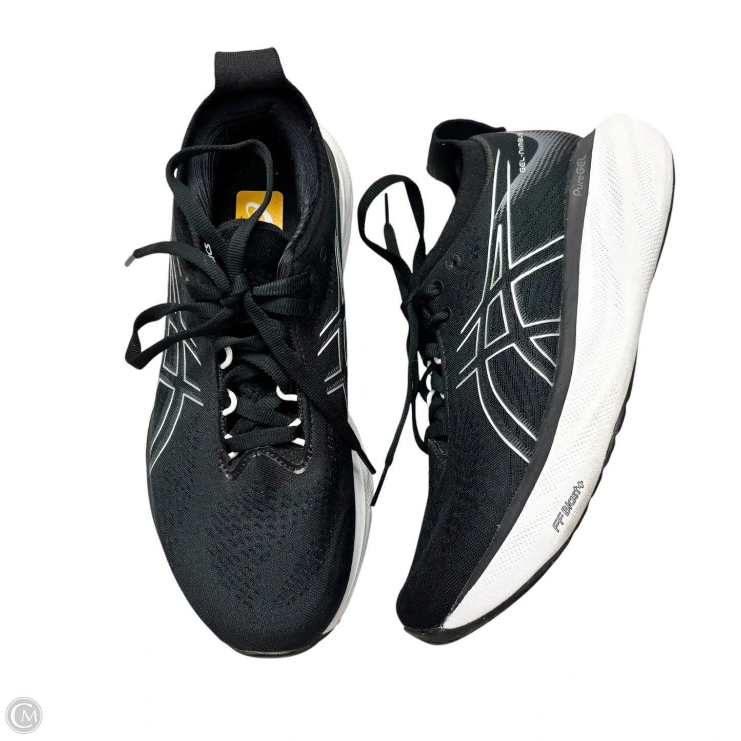 Shoes Athletic By Asics In Black & White, Size: 6.5