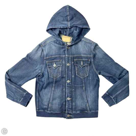 Jacket Denim By True Religion In Blue Denim, Size: L