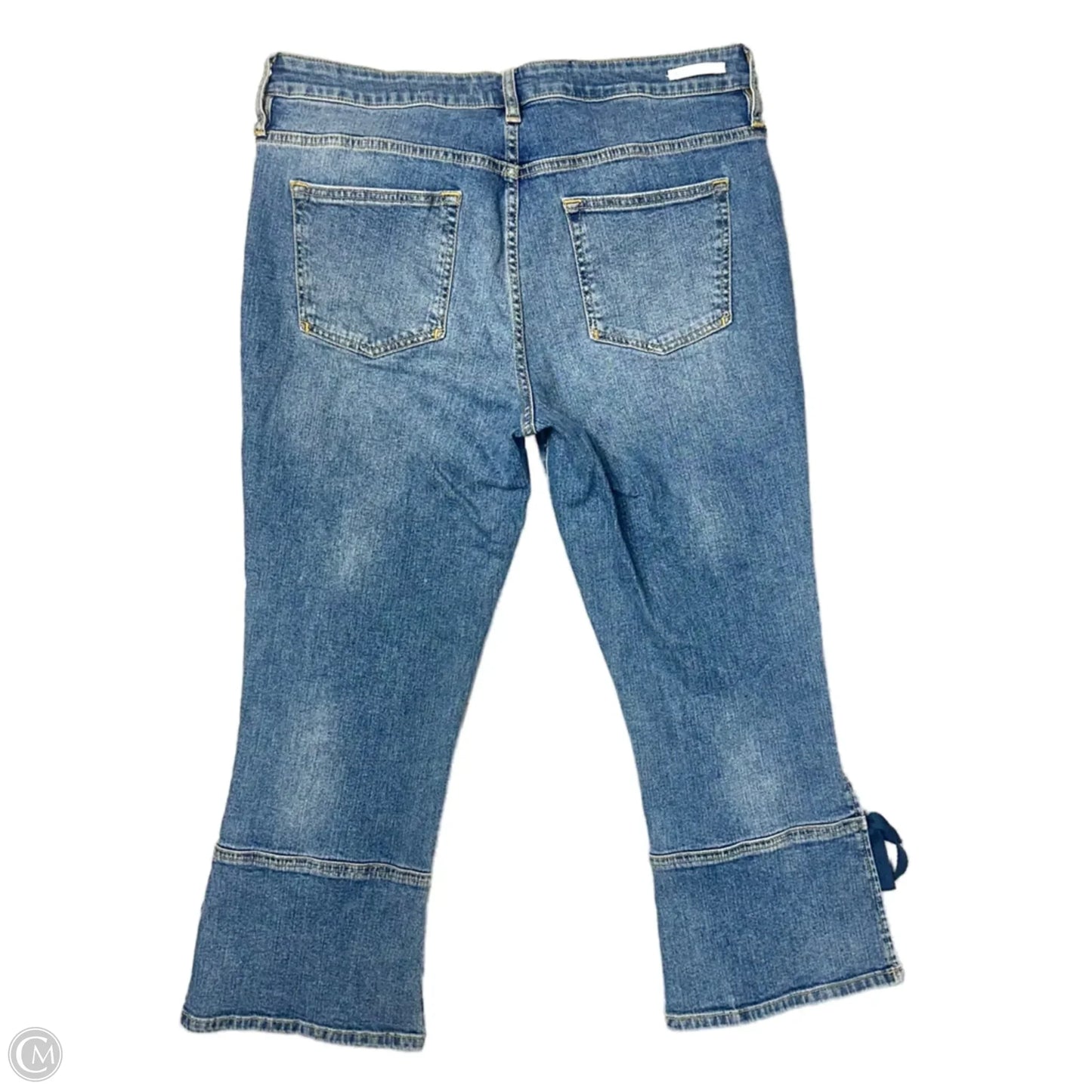 Jeans Cropped By Pilcro In Blue Denim, Size: 14