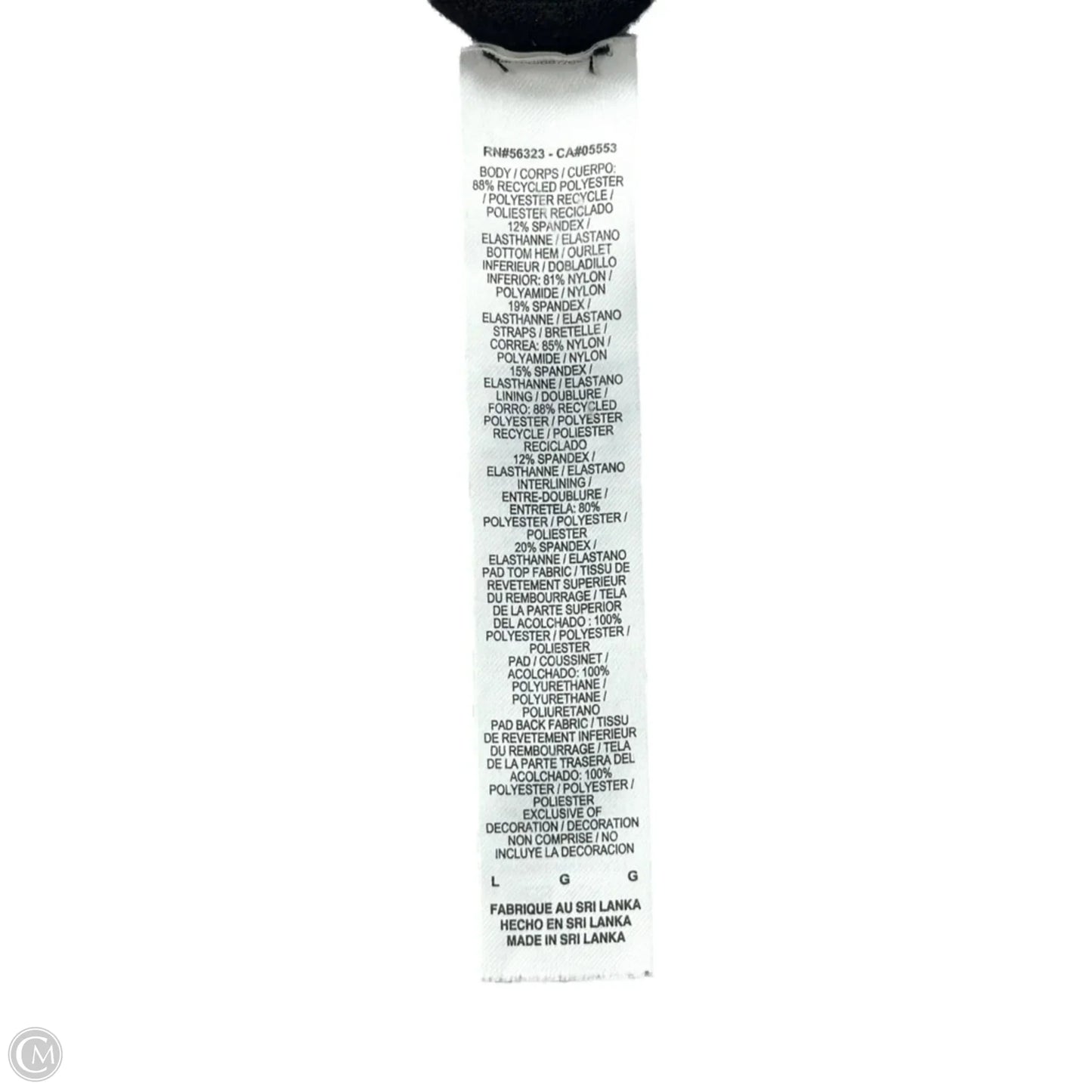 Athletic Bra By Nike Apparel In Black, Size: L