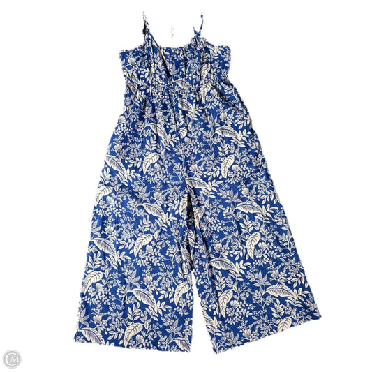 Jumpsuit By World Market In Blue & Cream, Size: L