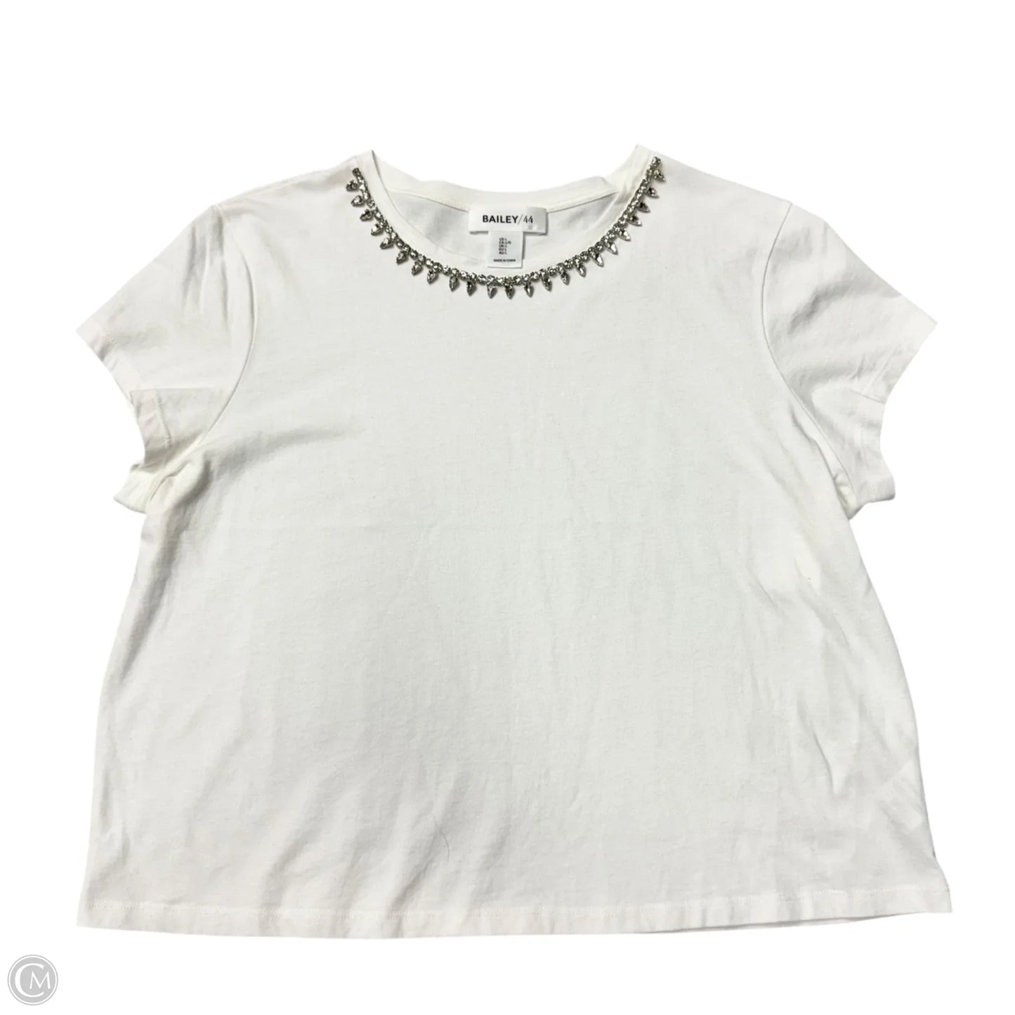 Top Short Sleeve By Bailey 44 In White, Size: L