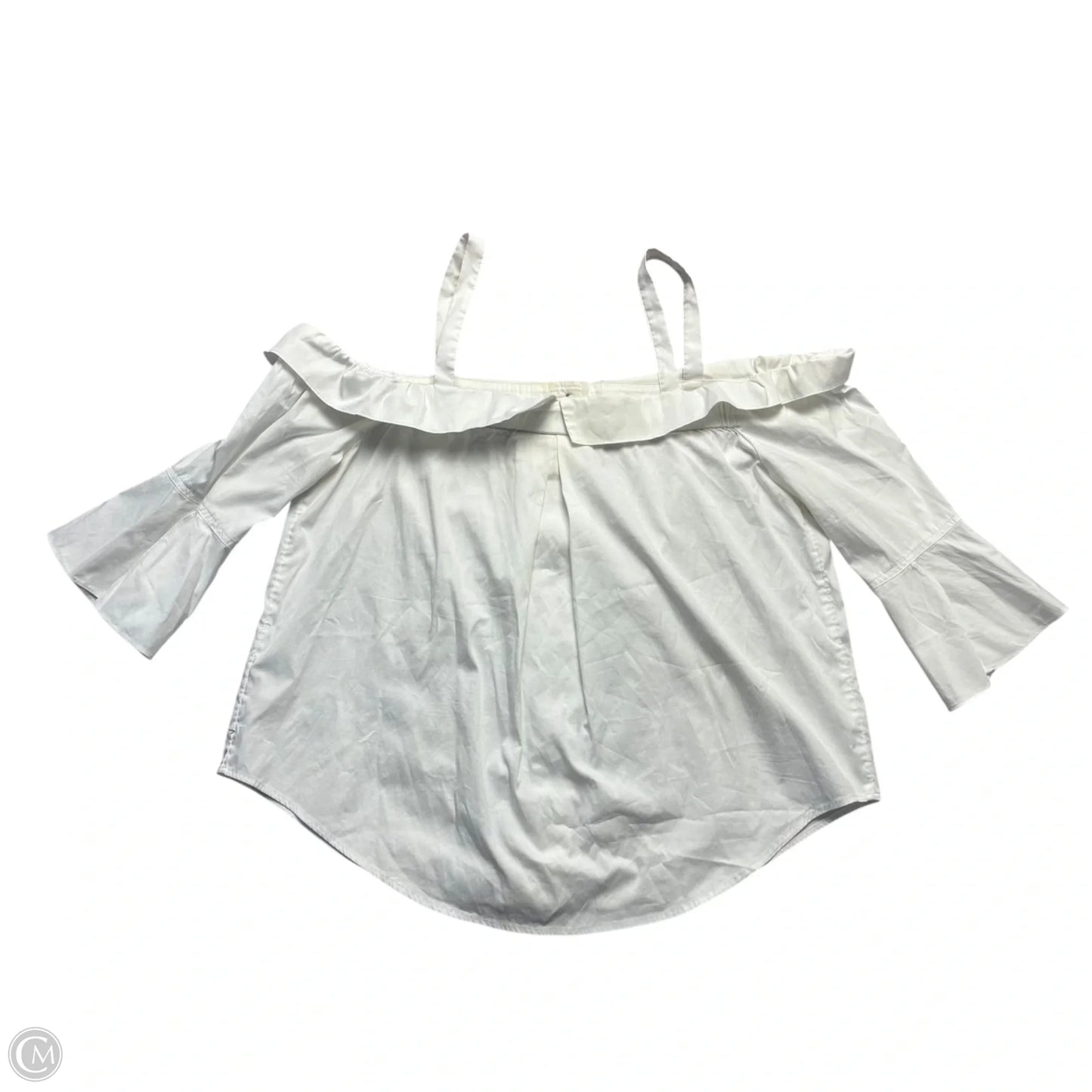 Top Long Sleeve By Maeve In White, Size: L