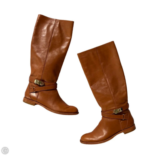 Boots Designer By Coach In Brown, Size: 8.5
