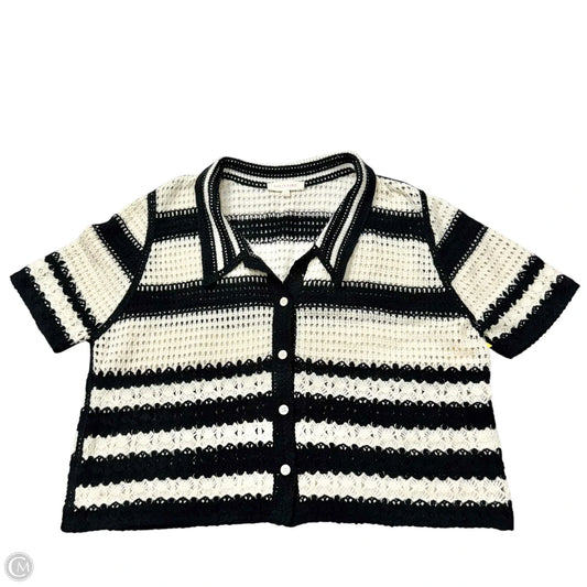 Cardigan By Solitaire In Black & White, Size: L