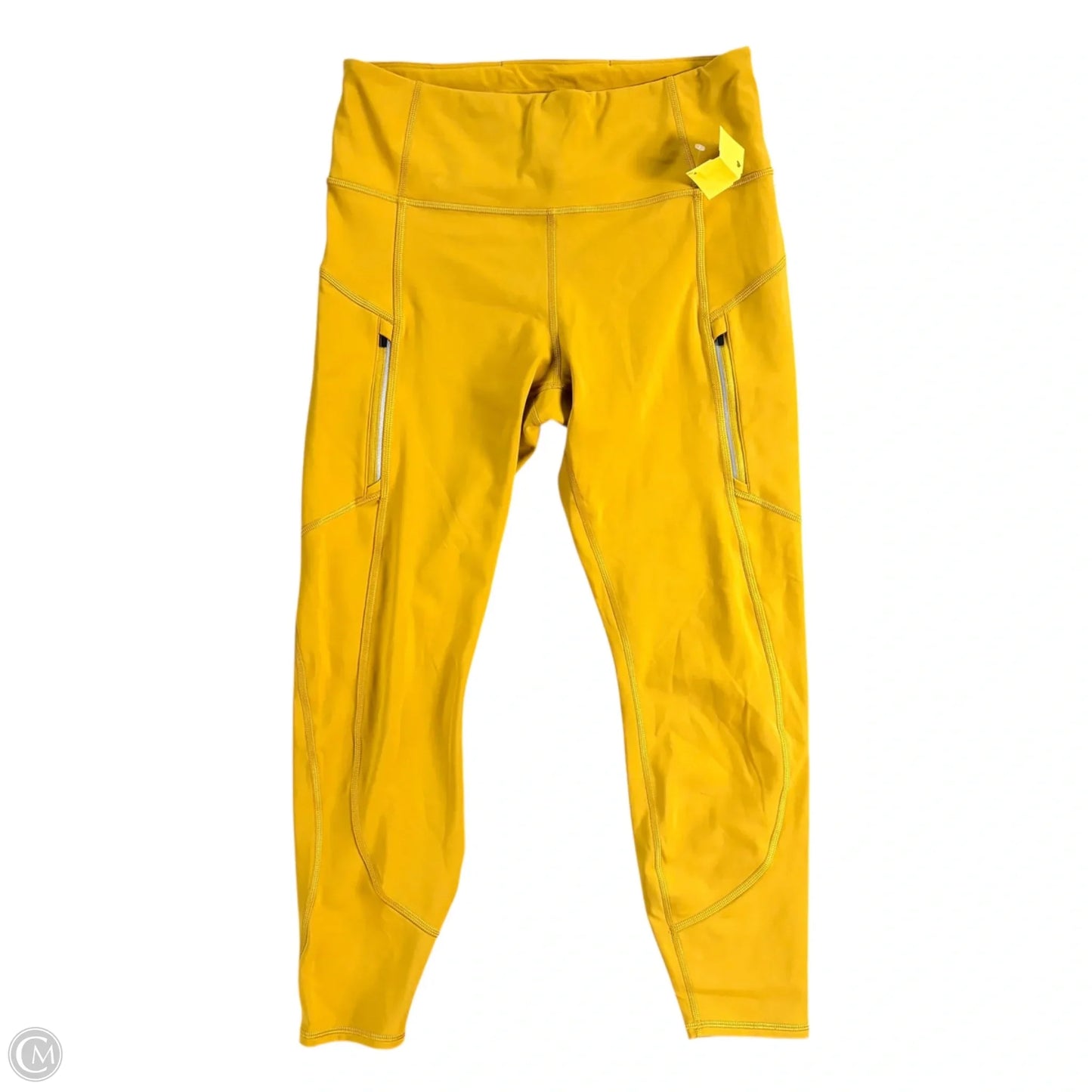 Athletic Leggings By Athleta In Yellow, Size: M