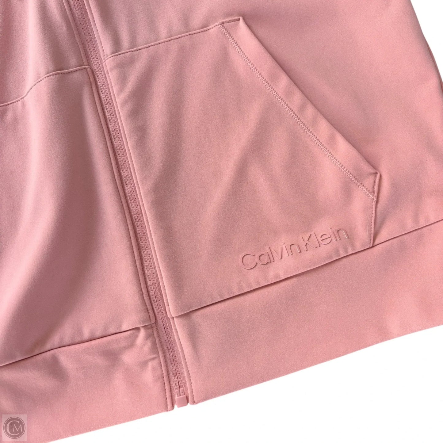 Athletic Sweatshirt Hoodie By Calvin Klein In Pink, Size: S