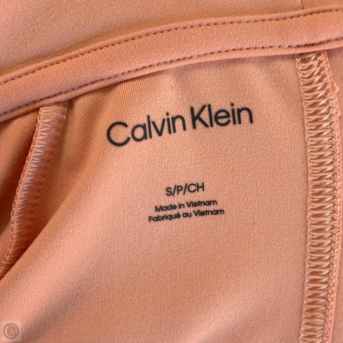 Athletic Sweatshirt Hoodie By Calvin Klein In Pink, Size: S
