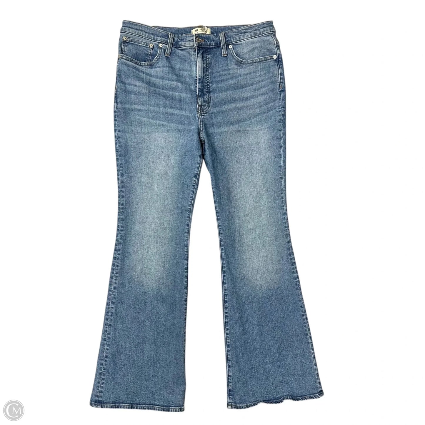 Jeans Flared By Madewell In Blue Denim, Size: 14