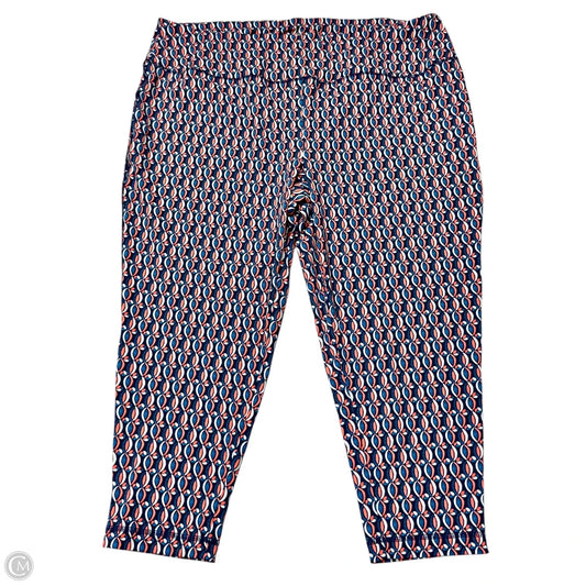 Athletic Leggings By Talbots In Blue & Orange, Size: 3x