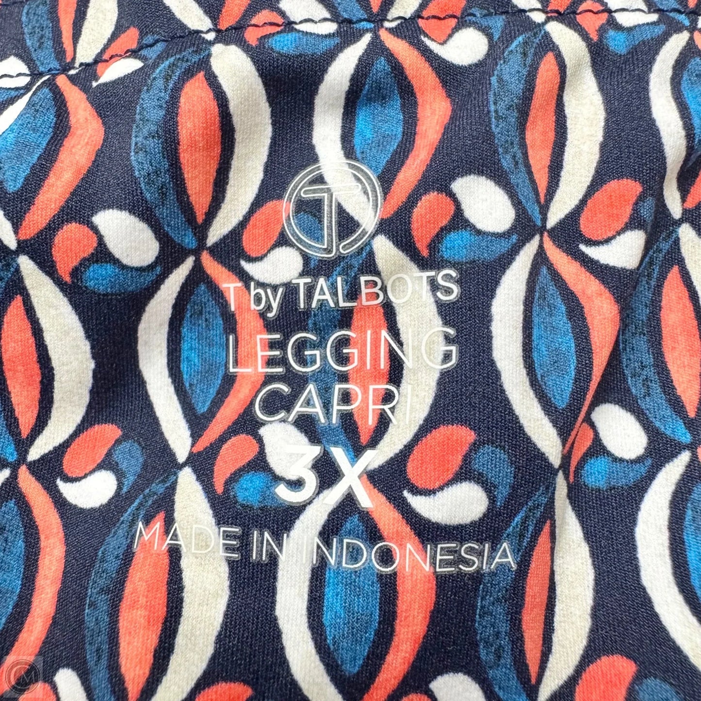 Athletic Leggings By Talbots In Blue & Orange, Size: 3x