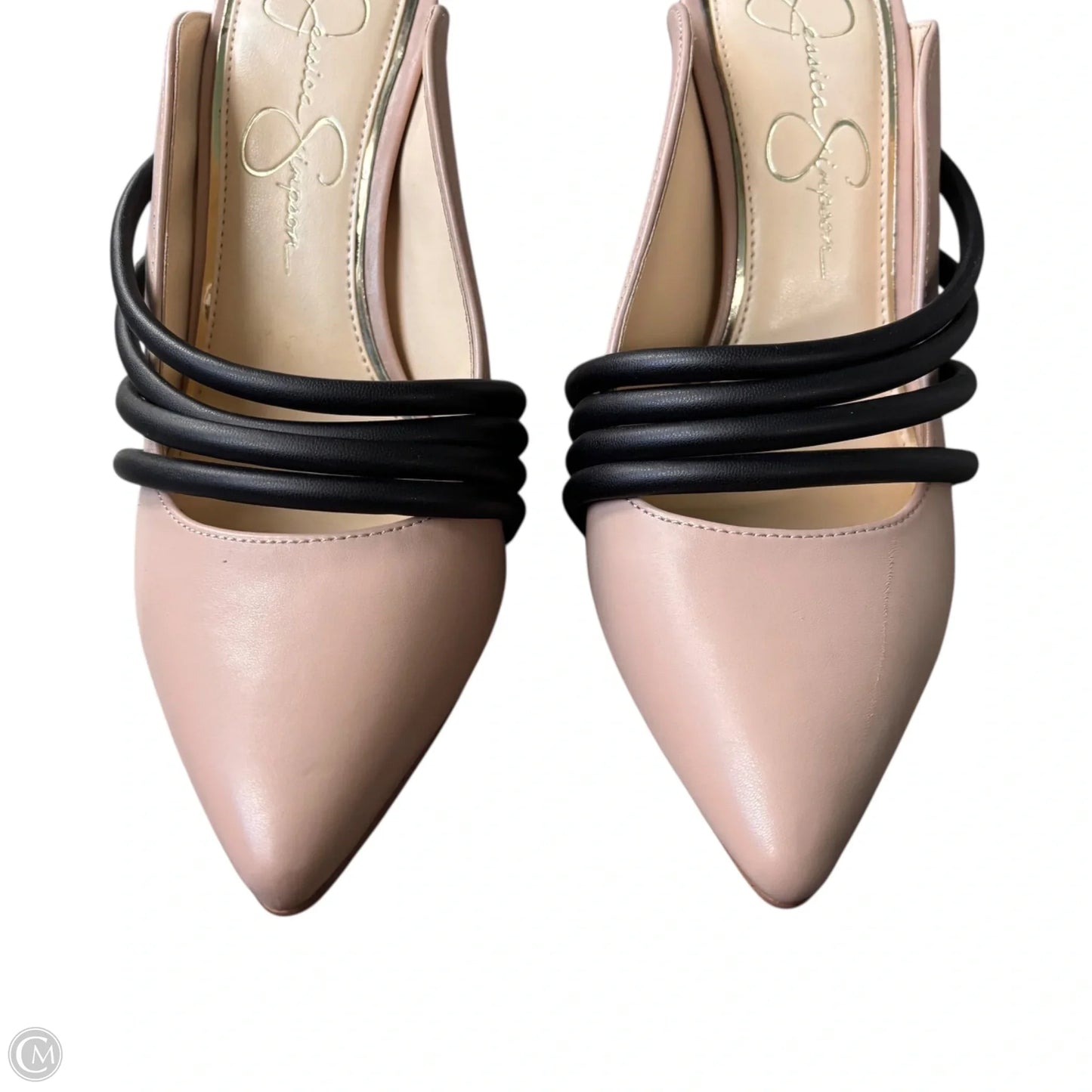 Shoes Heels Stiletto By Jessica Simpson In Black & Cream, Size: 7