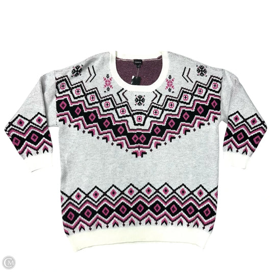 Sweater By Torrid In Pink & White, Size: 3x