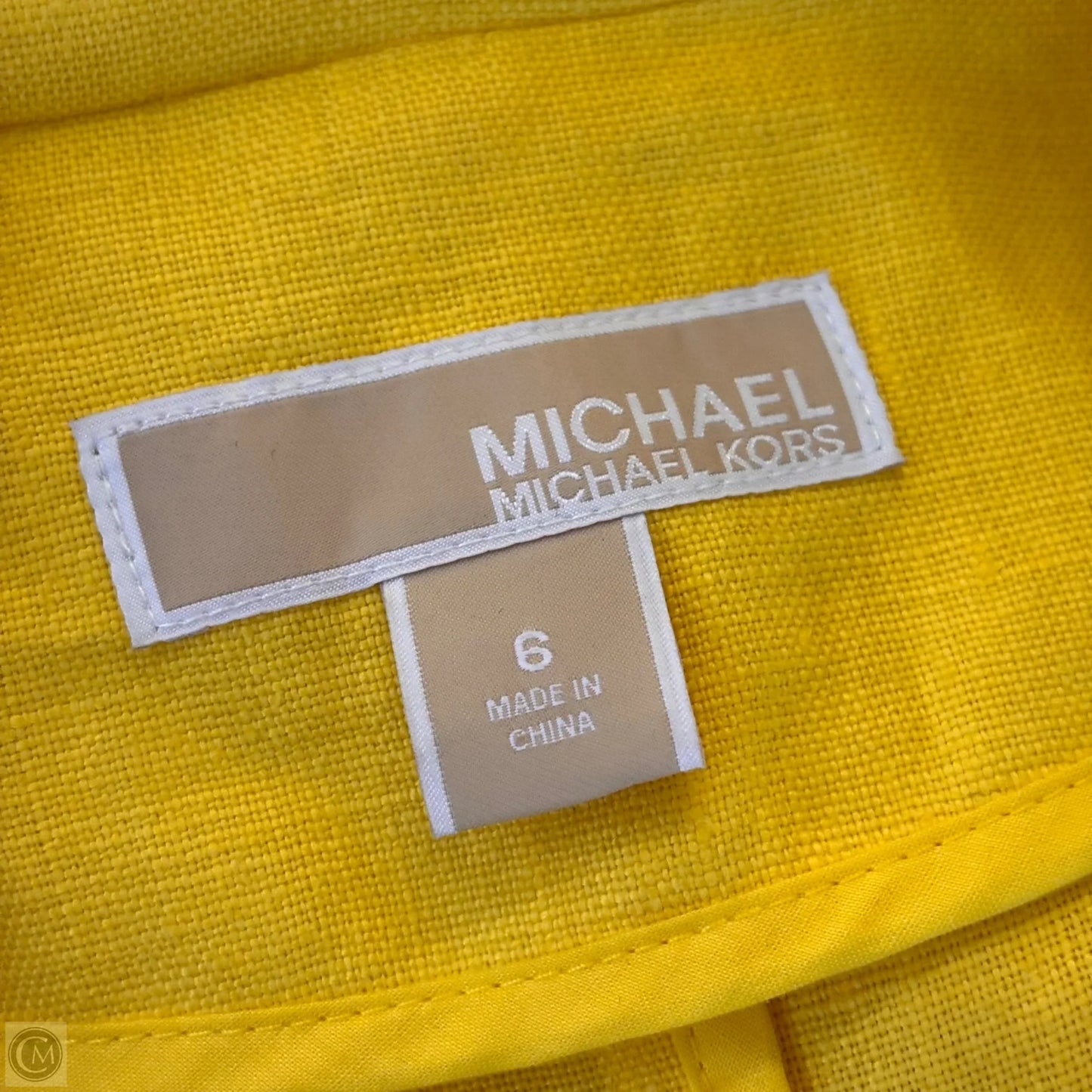 Blazer By Michael By Michael Kors In Yellow, Size: S