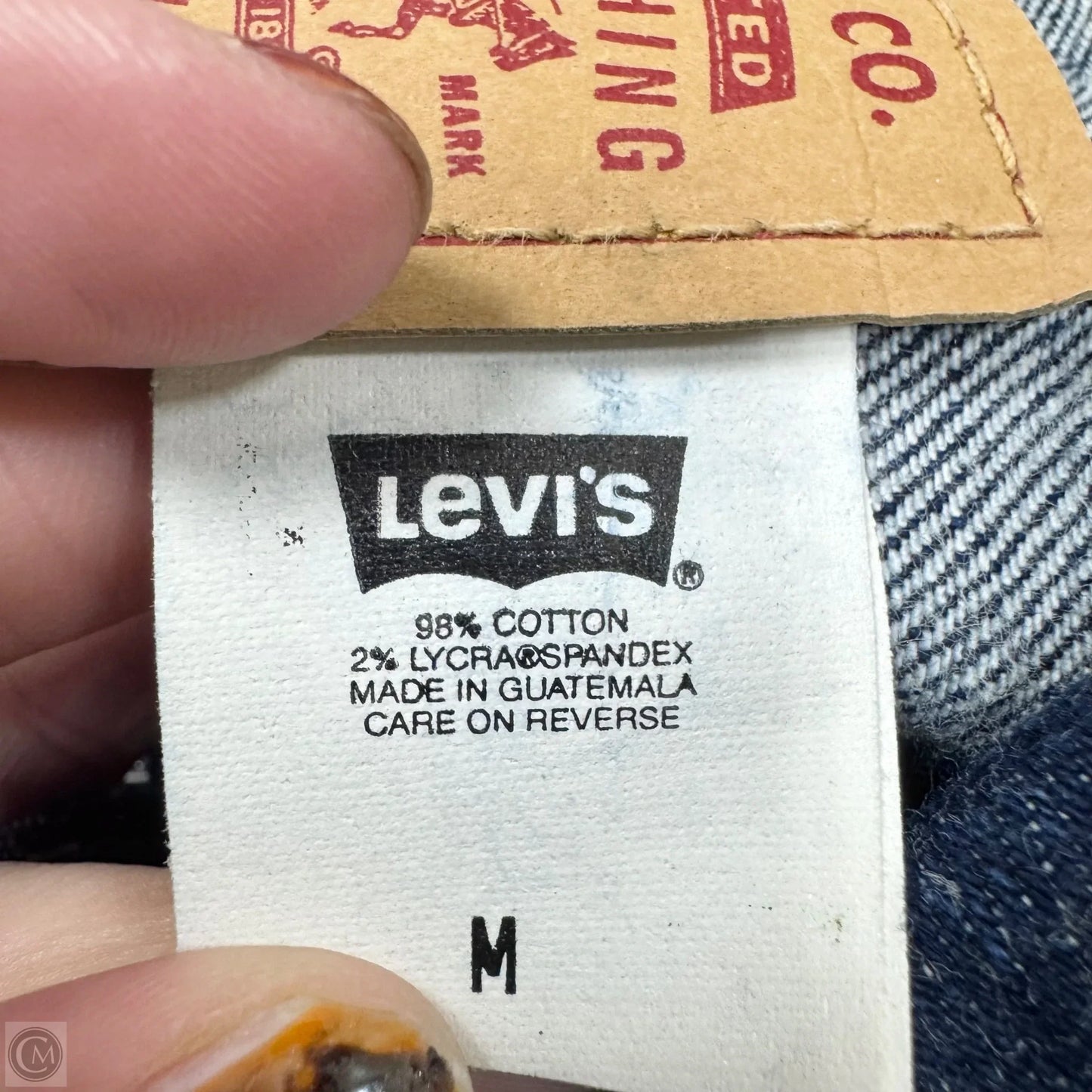 Jacket Denim By Levis In Blue Denim, Size: M