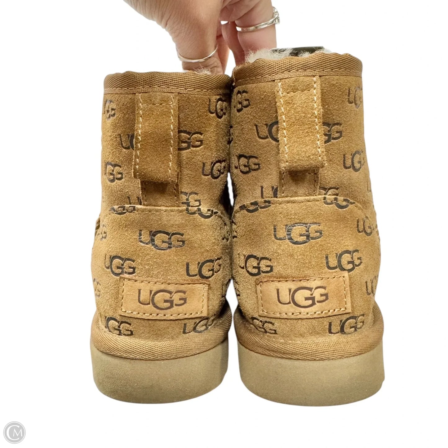 Boots Designer By Ugg In Brown, Size: 6