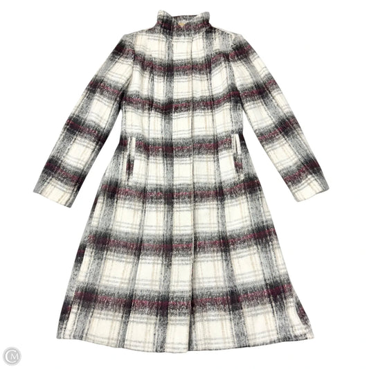 Coat Trench Coat By Vince Camuto In Grey & White, Size: S