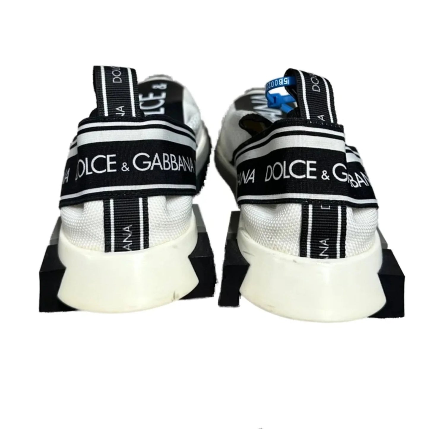 Shoes Luxury Designer By Dolce And Gabbana In Black & White, Size: 6.5