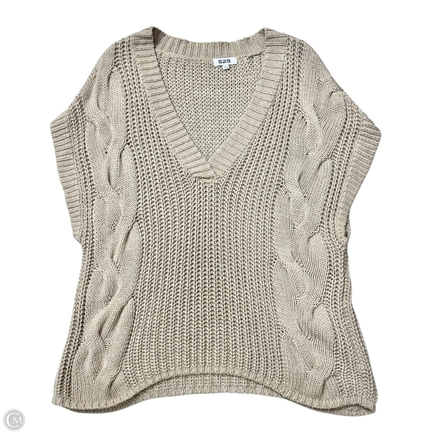 Vest Sweater By 525 In Tan, Size: L