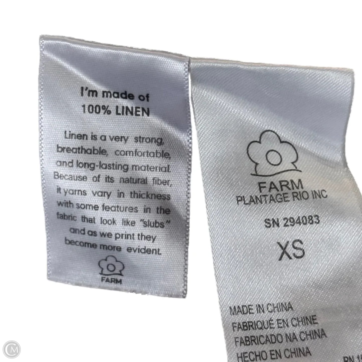 Dress Casual Short By Farm Rio In White & Yellow, Size: Xs