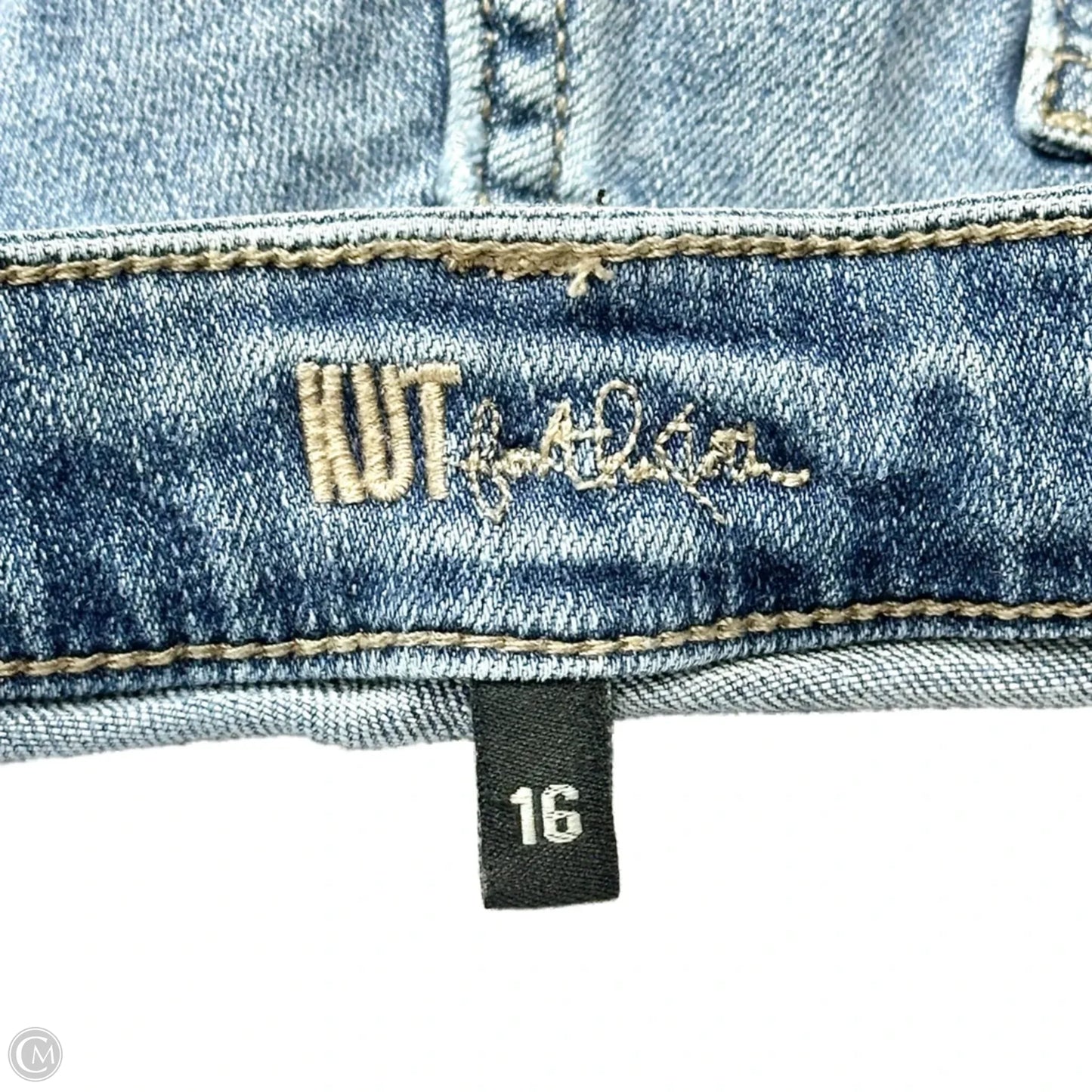 Jeans Straight By Kut In Blue Denim, Size: 16