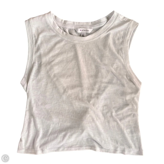 Top Sleeveless By Athleta In White, Size: S