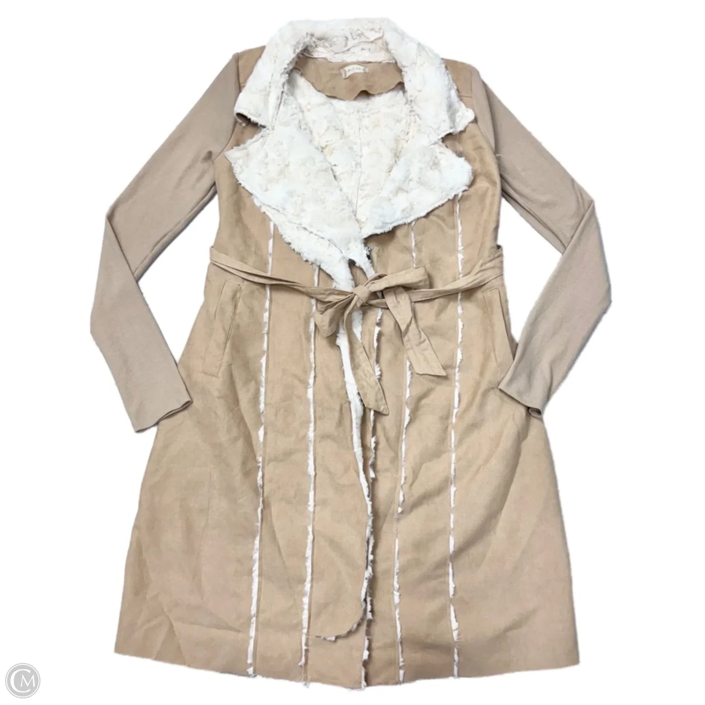 Coat Faux Fur & Sherpa By Altard State In Cream & Tan, Size: M