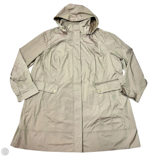 Jacket Windbreaker By Cole-haan In Tan, Size: 3x