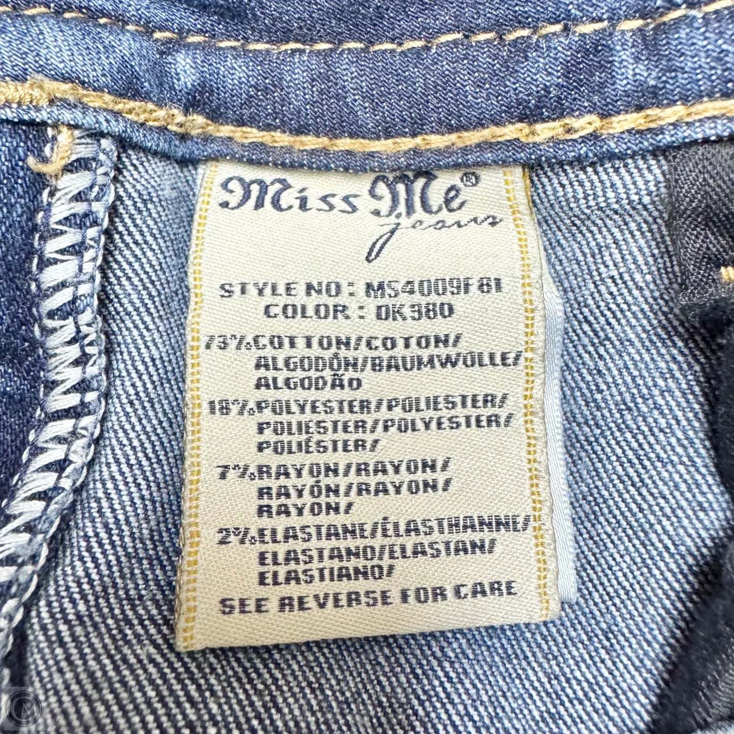 Jeans Boot Cut By Miss Me In Blue, Size: 6