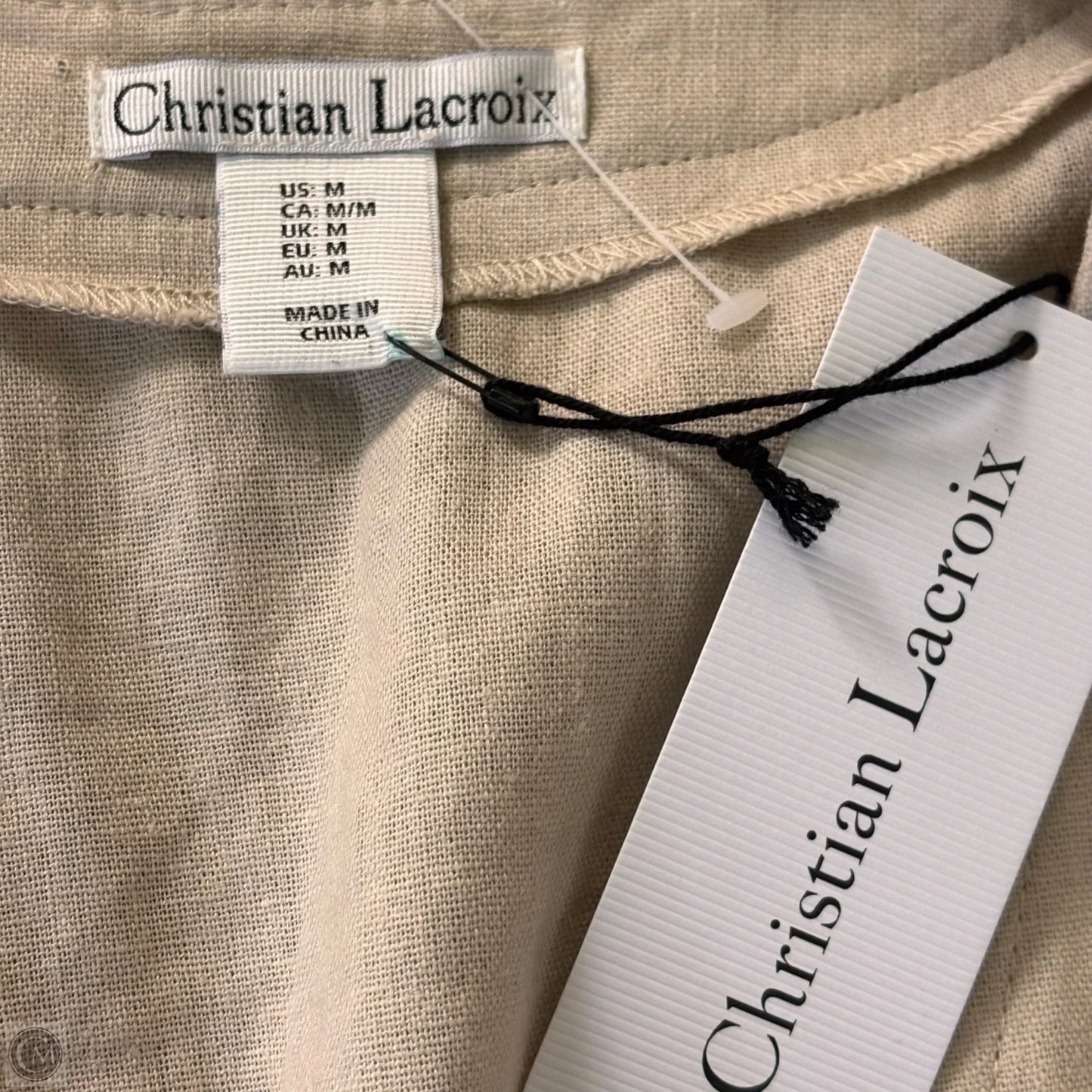 Dress Casual Short By Christian Lacroix In Tan, Size: M