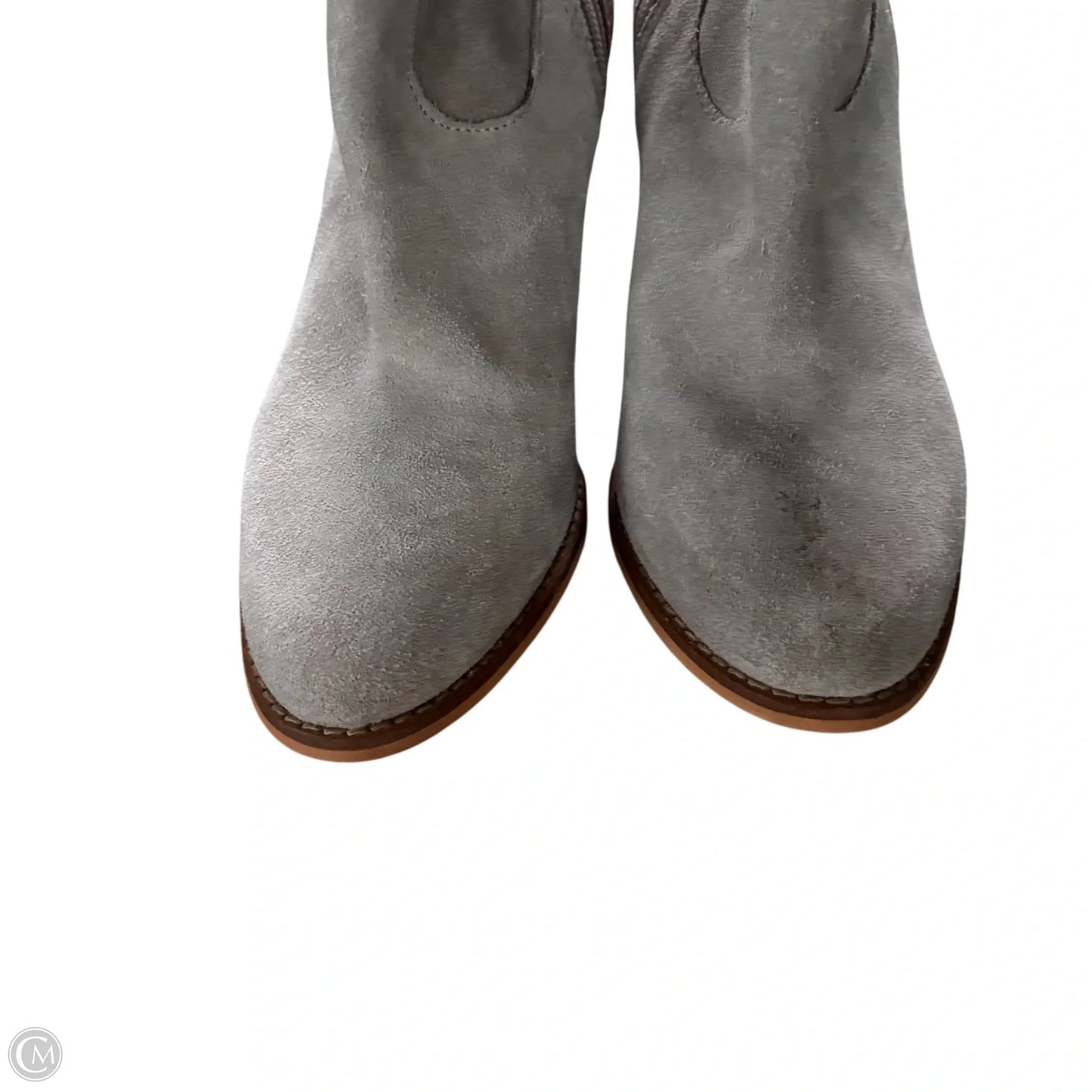 Boots Knee Heels By Diba In Grey, Size: 7.5
