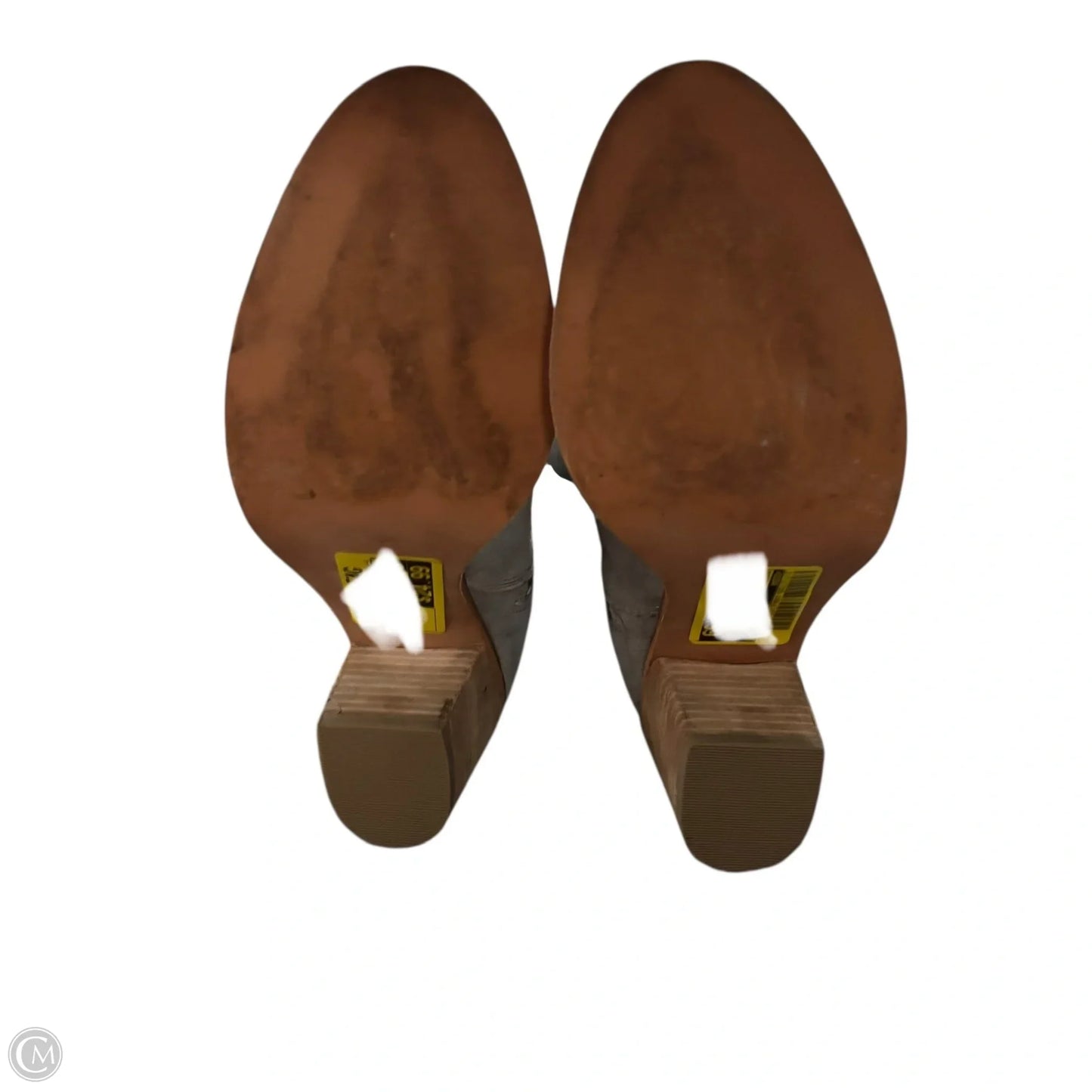 Boots Knee Heels By Diba In Grey, Size: 7.5