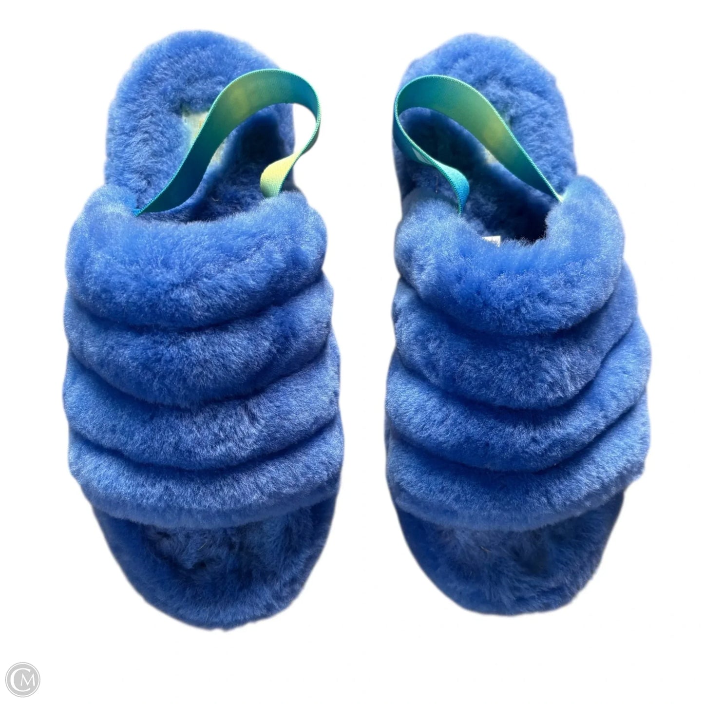Slippers Designer By Ugg In Blue, Size: 8