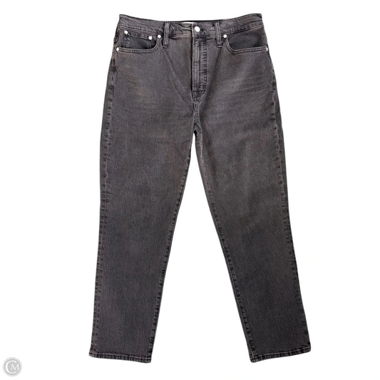Jeans Straight By Madewell In Black Denim, Size: 10
