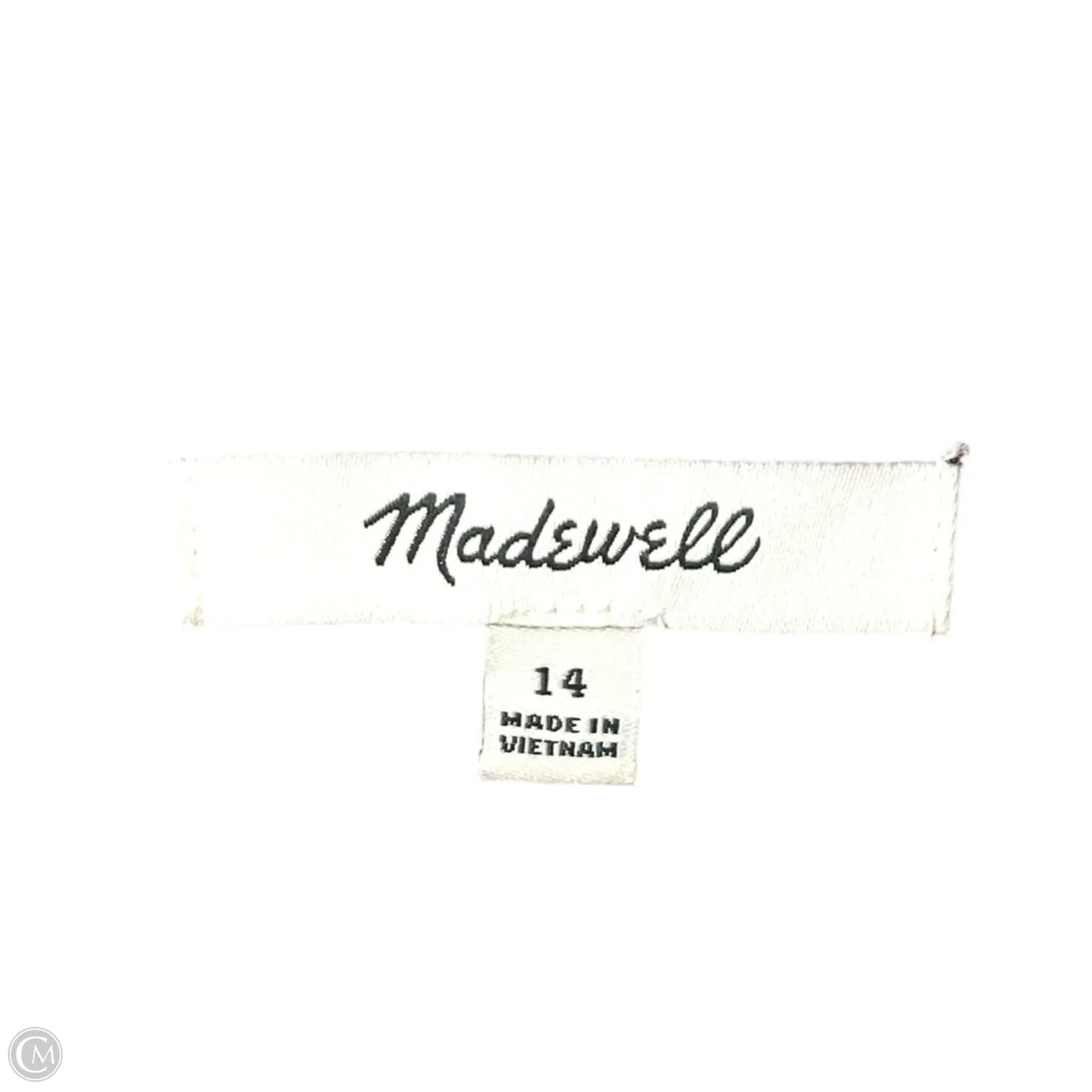 Top Short Sleeve By Madewell In Red & White, Size: L