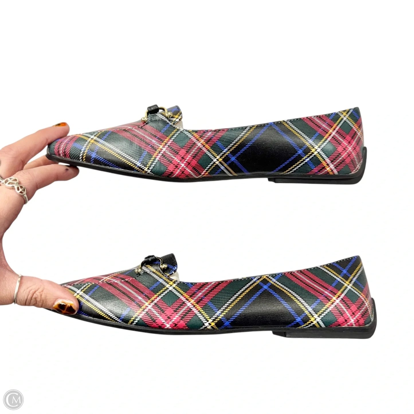 Shoes Flats By Talbots In Plaid Pattern, Size: 6