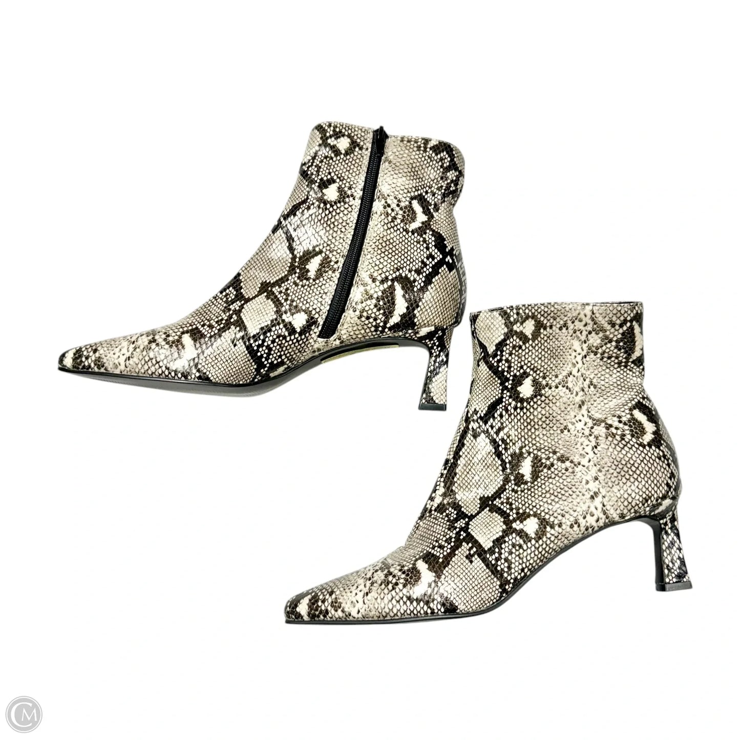Boots Ankle Heels By Steve Madden In Snakeskin Print, Size: 9