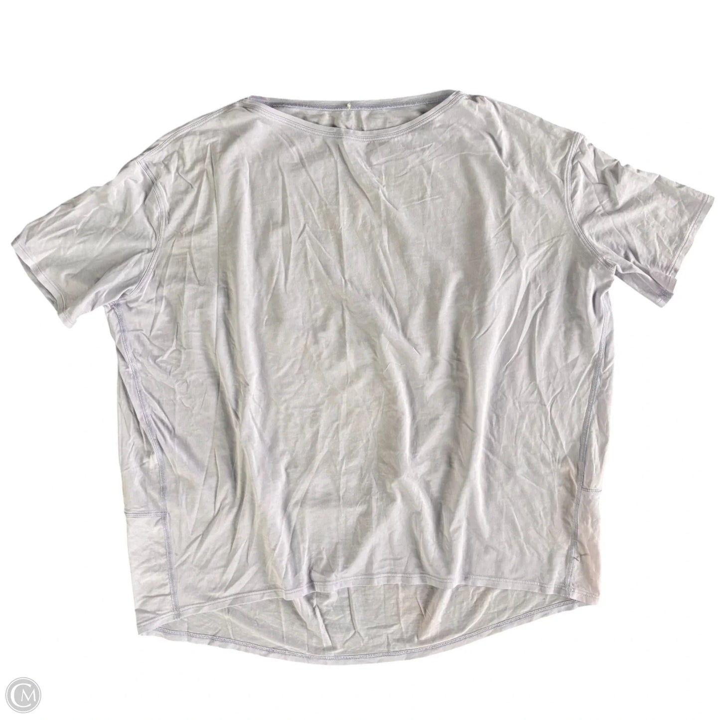 Athletic Top Short Sleeve By Lululemon In Purple, Size: L