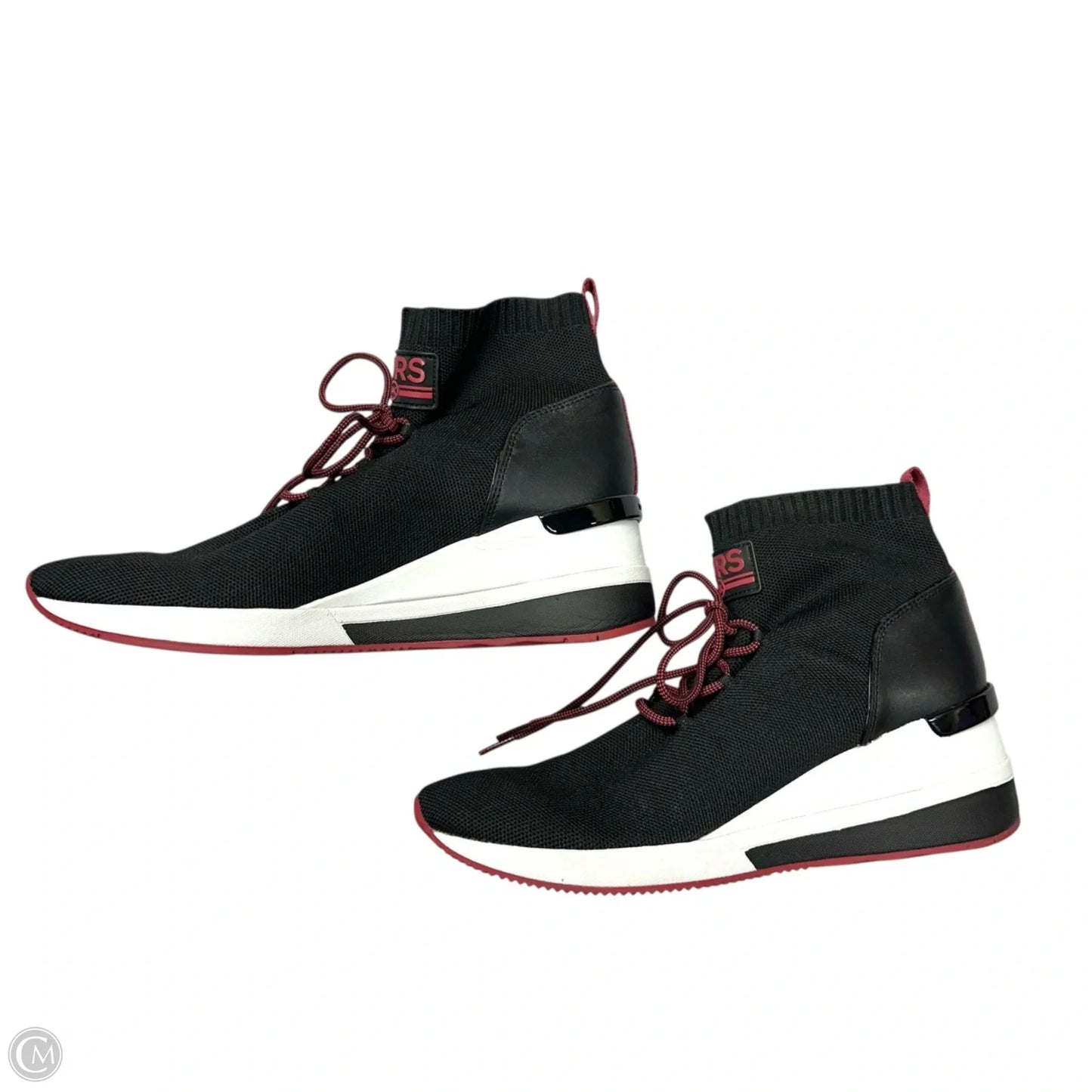 Boots Ankle Heels By Michael By Michael Kors In Black & Red, Size: 11